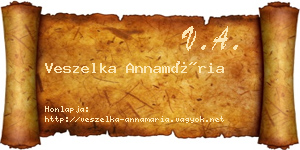 Veszelka Annamária névjegykártya