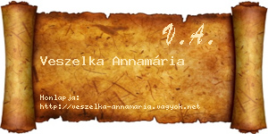 Veszelka Annamária névjegykártya